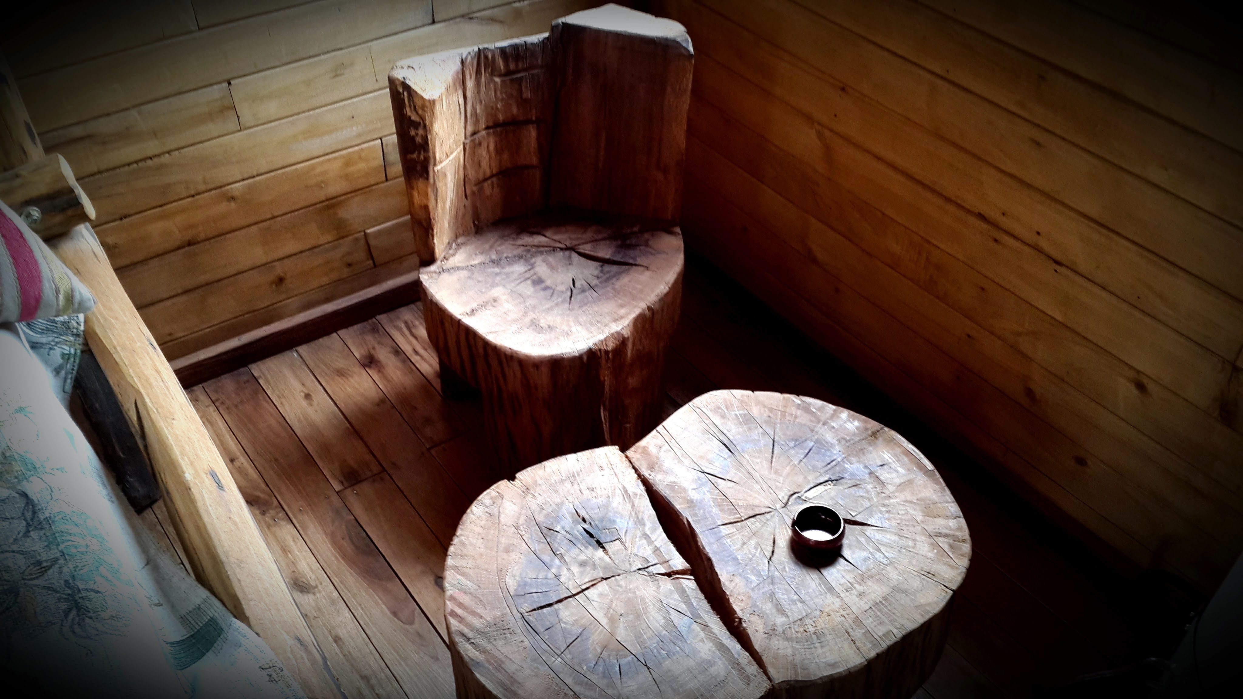 Foto desde adentro con vista del exterior